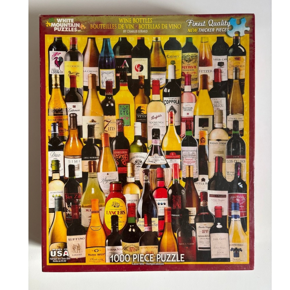White Mountain Puzzles Wine Bottles 1000 Piece Jigsaw Puzzle 1058S Girard